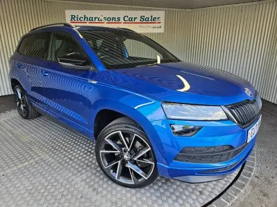 Używany Skoda Karoq SportLine 150 KM (110 kW) 2021 Niebieski SUV