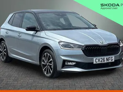 Used Skoda Fabia Monte Carlo 147 HP (108 kW) 2026 Smokey silver metallic black magic pearl effect Hatchback