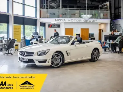 Brugt Mercedes SL63 AMG AMG 537 HK (394 kW) 2013 Hvid Cabriolet