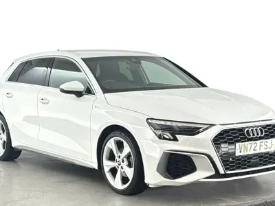 Used Audi A3 Sportback S-Line 110 HP (80 kW) 2022 White Hatchback