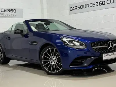 Used Mercedes SLC300 AMG line 245 HP (180 kW) 2018 Blue Cabriolet
