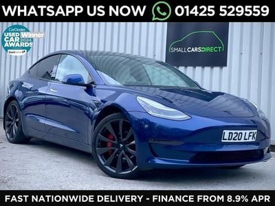 Used Tesla Model 3 Performance 461 kW (627 HP) 2020 Blue Sedan