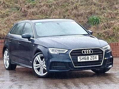 Used Audi A3 S-Line 150 HP (110 kW) 2018 Blue Sedan