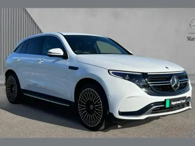 Used Mercedes EQC400 AMG Line Premium 300 kW (408 HP) 2023 Manufaktur opalite white bright SUV
