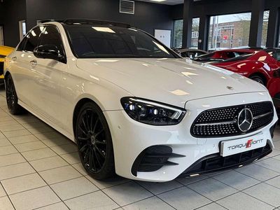 Used Mercedes E220 AMG line 2021 White Sedan