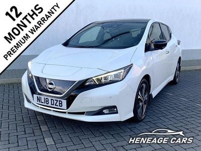 Begagnad Nissan Leaf Tekna 110 kW (150 HK) 2018 Vit Halvkombi