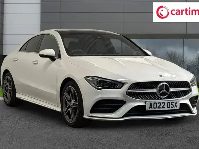 Begagnad Mercedes CLA200 AMG line 163 HK (119 kW) 2022 Vit Sportkupé