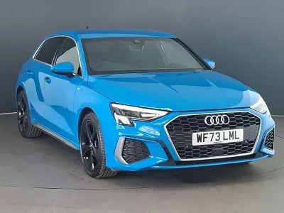 Used Audi A3 S-Line 110 HP (80 kW) 2023 Blue Sedan