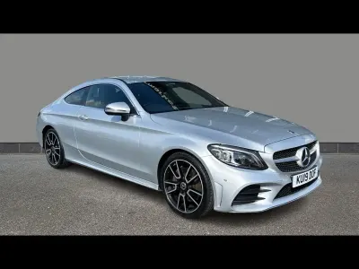 Used Mercedes C300 AMG Line Premium 258 HP (189 kW) 2019 Silver Coupe