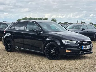Used Audi A3 Sportback S-Line 2015 Black Hatchback
