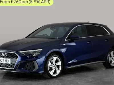 Used Audi A3 Sportback e-tron S-Line 204 HP (150 kW) 2022 Blue Hatchback