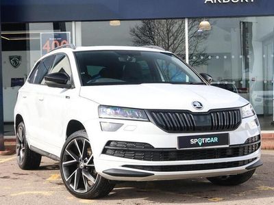 used Skoda Karoq 1.5 TSI ACT SPORTLINE EURO 6 (S/S) 5DR PETROL FROM 2019 FROM BULKINGTON (CV12 9RR) | SPOTICAR