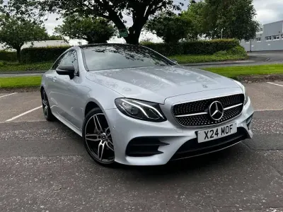 Used Mercedes E220 AMG Line Premium 194 HP (142 kW) 2018 Silver Coupe