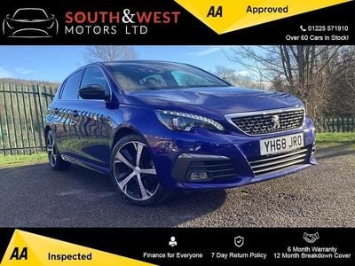 Used Peugeot 308 GT-line 130 HP (95 kW) 2018 Blue Hatchback