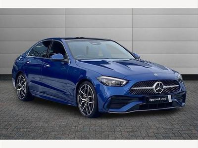 Blue Used 2023 Mercedes C220 AMG Line Premium Plus Sedan | £35,395 (Expensive)