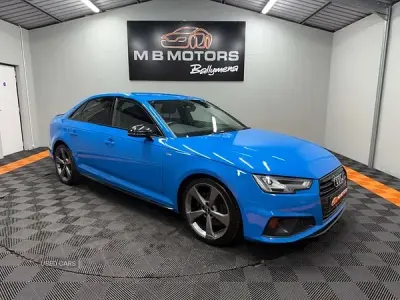 Used Audi A4 Black Edition 245 HP (180 kW) 2019 Blue Sedan