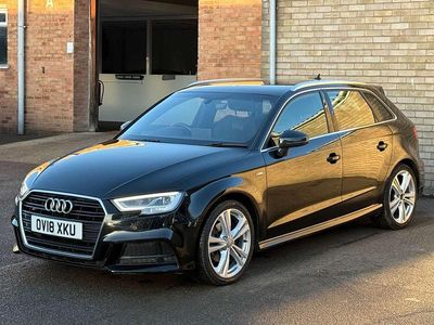 Black Used 2018 Audi A3 Sportback S-Line Hatchback | £9,775 (Fair price)