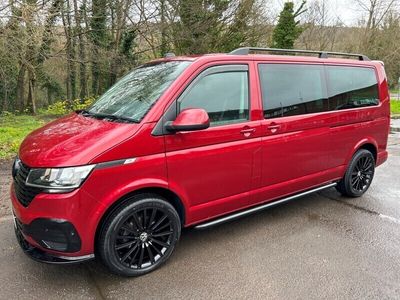 used VW Shuttle Transporter T6.1 150 7 SPEED DSG AUTO 8 SEATSE LWB IN FORTANNA RED EURO SIX