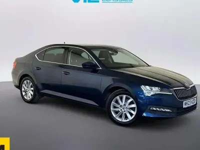 Used Skoda Superb SE Technology 150 HP (110 kW) 2023 Blue Hatchback