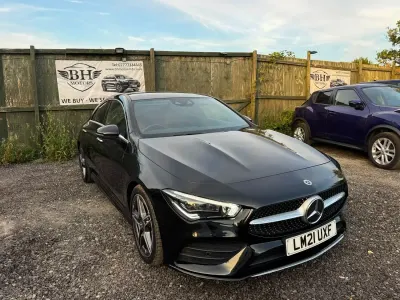 Used Mercedes CLA180 AMG Line Premium Plus 136 HP (100 kW) 2021 Black Coupe
