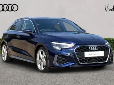 Used Audi A3 S-Line 108 HP (79 kW) 2023 Blue Sedan