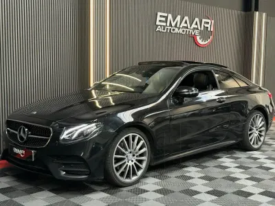 Begagnad Mercedes E220 AMG line 2018 Svart Sportkupé