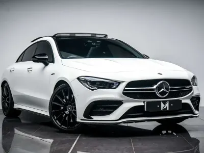 Used Mercedes CLA35 AMG Premium Plus 306 HP (225 kW) 2019 White Coupe