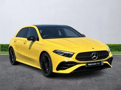 Used Mercedes A200 Exclusive 177 HP (130 kW) 2023 Yellow Hatchback