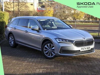 Pebble silver metallic Used 2024 Skoda Superb SE Technology Estate | £26,745 (Fair price)