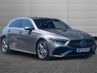 Used Mercedes A180 AMG Line Premium 136 HP (100 kW) 2023 Mountain grey Hatchback