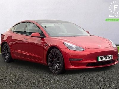 Red Used 2020 Tesla Model 3 Performance Sedan | £20,999 (Fair price)