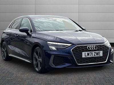 Used Audi A3 S-Line 150 HP (110 kW) 2021 Blue Hatchback
