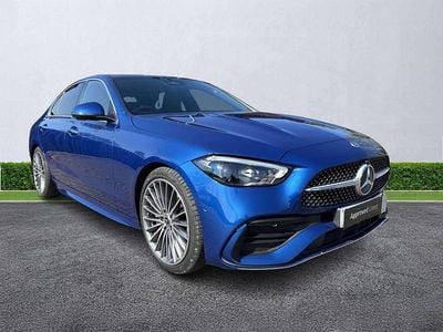 Begagnad Mercedes C220 AMG Line Premium 200 HK (147 kW) 2024 Blå Sedan