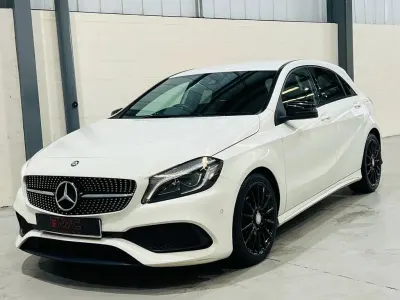 Used Mercedes A200 AMG Line Premium 136 HP (100 kW) 2016 White Hatchback