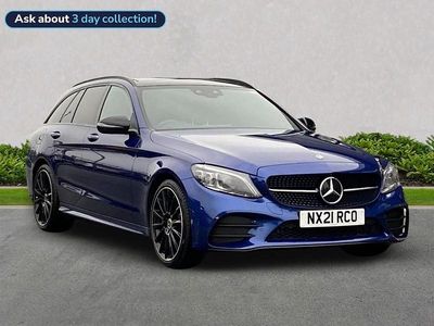 Blue Used 2021 Mercedes C200 AMG line Estate | £25,118 (Expensive)