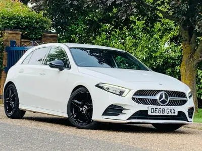 Used Mercedes A180 AMG Line Premium 116 HP (85 kW) 2019 White Hatchback