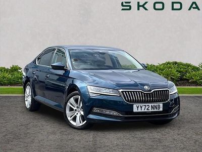 Used Skoda Superb SE L 150 HP (110 kW) 2023 Petrol blue metallic Hatchback