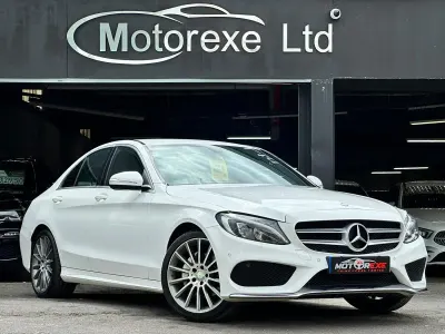 Begagnad Mercedes C200 AMG line 184 HK (135 kW) 2015 Vit Sedan