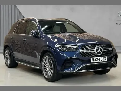Used Mercedes GLE450 AMG AMG line 367 HP (269 kW) 2024 Metallic paint sodalite blue SUV