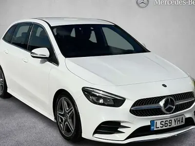 Used Mercedes B200 AMG line 163 HP (119 kW) 2019 White Hatchback