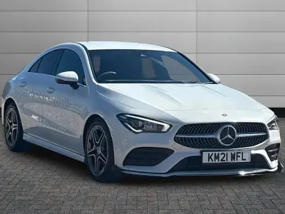 Used Mercedes CLA200 AMG line 161 HP (118 kW) 2021 White Coupe