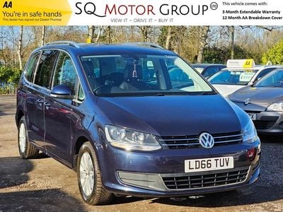Used VW Sharan SE 177 HP (130 kW) 2016 Blue MPV