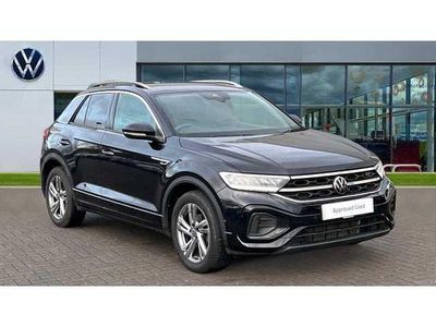 Deep black pearlescent Used 2022 VW T-Roc R-line SUV | £22,380 (Fair price)