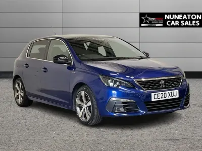 Used Peugeot 308 GT-line 130 HP (95 kW) 2020 Blue Hatchback