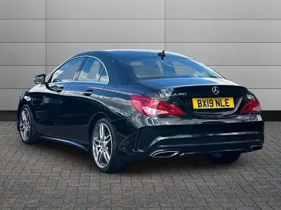 Used Mercedes CLA180 AMG line 122 HP (89 kW) 2019 Black Sedan