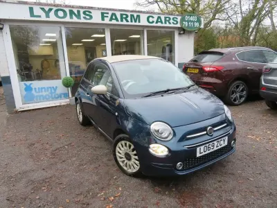 Used Fiat 500C Lounge 69 HP (50 kW) 2019 Blue Cabriolet