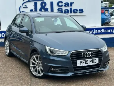 Used Audi A1 Sportback S-Line 116 HP (85 kW) 2015 Blue Hatchback