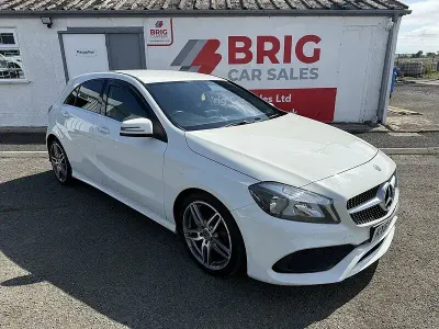 Used Mercedes A160 AMG line 102 HP (75 kW) 2017 White Hatchback