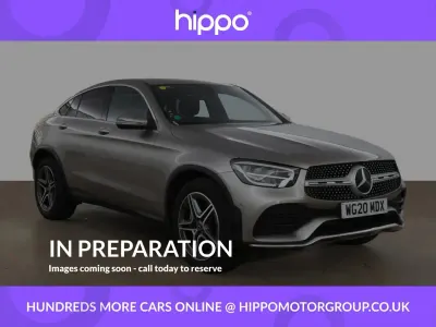 Begagnad Mercedes GLC220 AMG line 2020 Silver Sportkupé