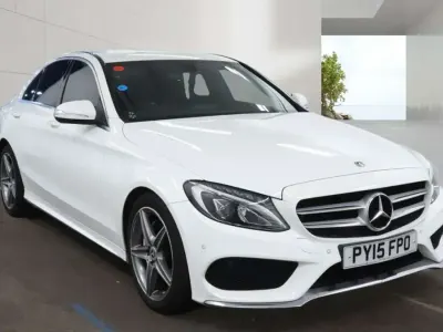 Used Mercedes C220 AMG line 170 HP (125 kW) 2015 White Sedan